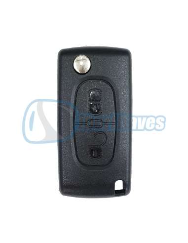 TELEMANDO PLEGABLE 2 BOTONES CITROEN C3/C2 - PEUGEOT 207 FRECUENCIA ASK (0536)