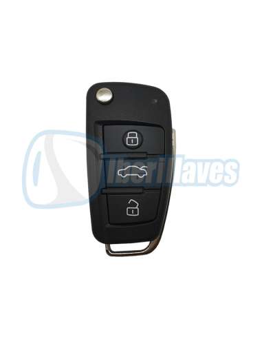 TELEMANDO AUDI A8 KEYLESS PLEGABLE 434MHZ PCF7942/44 (PERFIL:HU66)