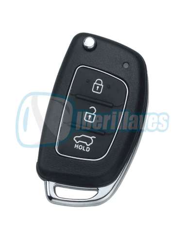 Carcasa mando Hyundai plegable 3 botones ( TIPO 2 INTERIOR MAS ANCHO)