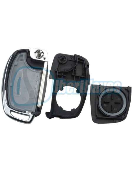 Carcasa mando Hyundai plegable 3 botones ( TIPO 2 INTERIOR MAS ANCHO)