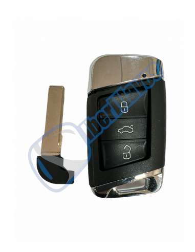 CARCASA VW PASSAT MQB keyless 3B KEYLESS PLATEADO