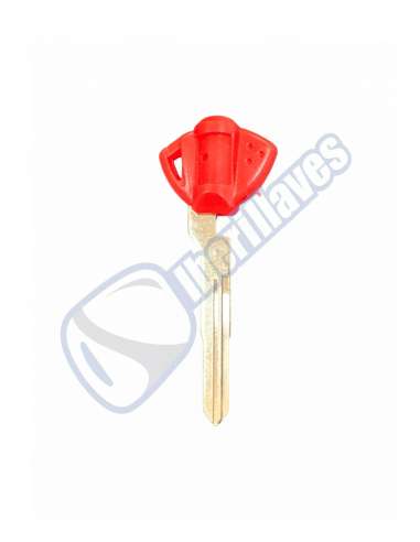 llave para chip Suzuki Moto ranura derecha  roja